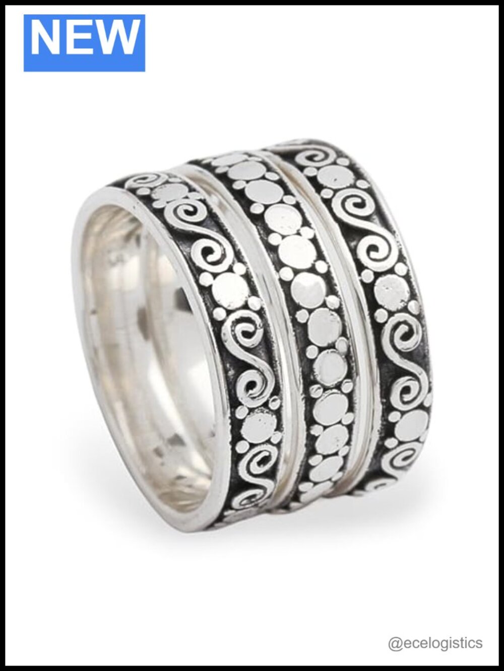 Sterling Silver Stacking Rings Set of 3 Handmade Artisan Bands